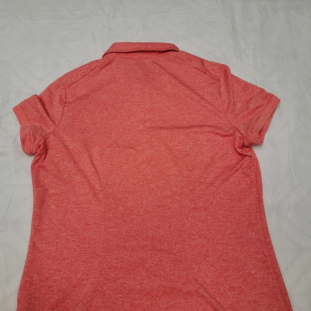 Nike Golf Dri-FIT Womens Polo Shirt Orange Heather Short Sleeve 725584-852 L